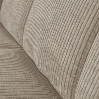 WOOOD Mojo eetbankje 164 cm met rugleuning ribstof donkerzand